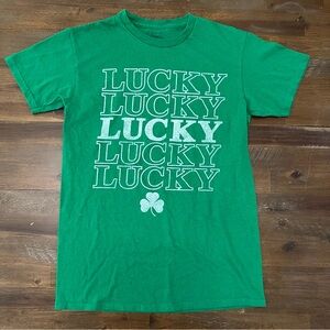 Freeze green St Patrick’s Day “Lucky” ☘️ tee shirt. Excellent used condition